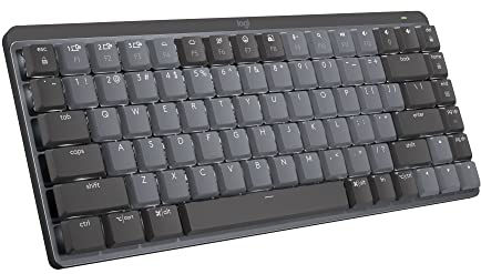 Logitech MX Mechanical Mini Keyboard, 60% Layout, Clicky Switches, Wireless, Backlit, Metal