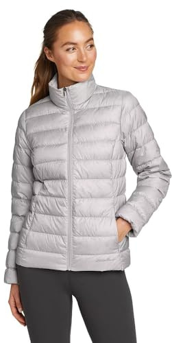 Eddie Bauer Women's CirrusLite Down Jacket, Lt Gray Recycled, Large