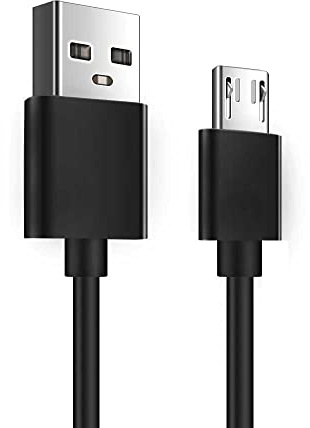 OcioDual Cavo di Ricarica 18cm da Micro Tipo B 2.0 a USB Nero per Telefono Cellulari Smartphones Tablets Cable Carica Doppio