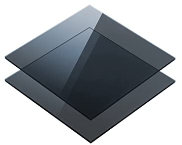 Acrylglas farbig, GS Platte, 3 mm stark, vielfältig verwendbar, INNEN & AUßEN, bruchfestes Marken Acrylglas für Lichtobjekte GS Platte (Grau, 49 x 49cm)