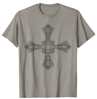 Keltisches Kreuz Mandala Henna Tattoo - Irish Gothic Bohemian T-Shirt