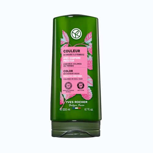Yves Rocher PFLANZENPFLEGE HAARE Color-Spülung |intensiv gepflegtes, glänzenderes Haar. | Farbschützender Conditioner mit Himbeeressig - Schützt vor Verblassen, pflegt intensiv - ohne Silikone - für Glänzendes Haar