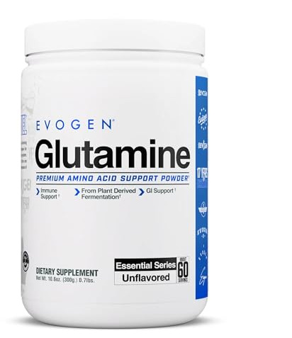 Evogen Glutamine - Premium Recovery Amino Acid | Supports Muscle Recovery | L-Glutamine | Unflavored | 60 Servings