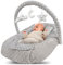 CHILDOO Babynest [inkl. Spielbogen] Baby Nestchen aus OEKOTEX Stoffen, Babynestchen für Neugeborene, Kuschelnest für Mädchen und Jungen | Beige & Bären (Grau mit Sternen)