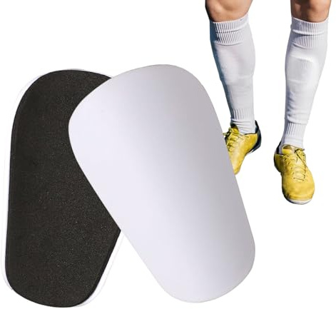 QUSLLIS Schienbeinschoner 2 Stück Mini Schienbeinschoner 8 x 5 cm, Schienbeinschoner Fussball für Kinder Herren, Fußball Schutzausrüstung, Leicht Atmungsaktiv Eva, Fußball Trainingsschutz, Weiß