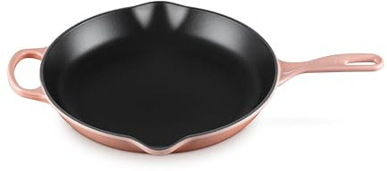 Le Creuset Sartén redonda de hierro fundido esmaltado, 11.75 pulgadas, Peche