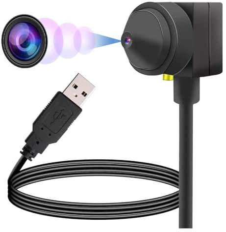 Plyisty Webcam Center Cam con Schermo Centrale, Webcam USB 1080P, Webcam USB per PC Eye to Camera, Microfono Integrato, per Riunioni YouTube, Zoom, Conferenze
