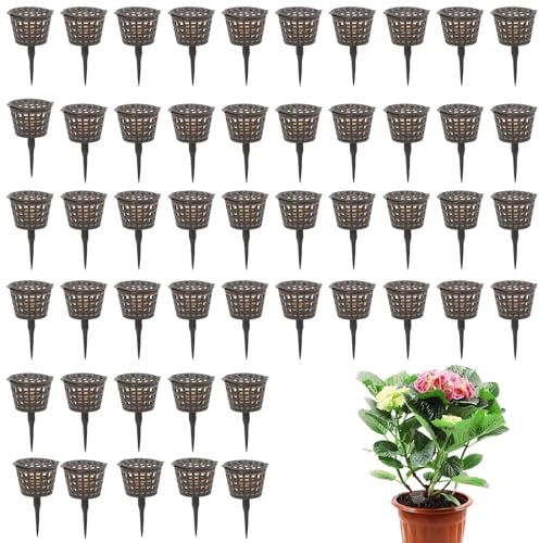 COMFOLIVING Cesto per fertilizzanti, cestini per fertilizzanti, scatola per fertilizzanti da giardino - 50 pz cestino per fertilizzante da piantare con coperchio per fertilizzante a rilascio lento e