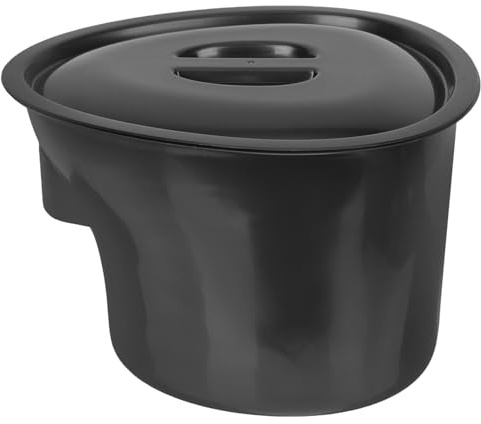 FRCOLOR Orinal Diseño Contorneado Cómodo y Resistente de Plástico para Ancianos y Niños con Tapa Capacidad de 5l para Uso Diario