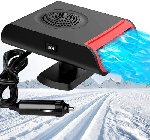 Showvigor 150W 12V Car Fan,Hot and Coole Portable Dual Mode Fan for Quick Defrosting and Demisting, 360° Adjustable, Cigarette Lighter Plug for All Cars and Trucks