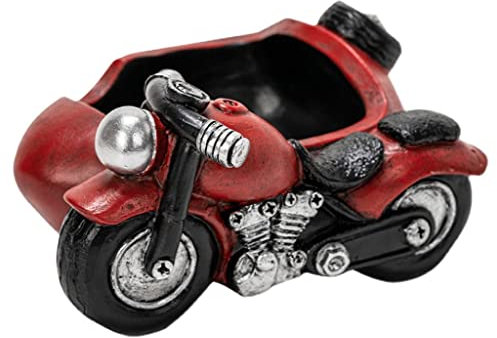 MCLIUJIA Posacenere per Interni Esterni Retro Forma Moto Posacenere Resina Cassetto di Cenere Soggiorno Decorazione Decorazione Ragazzi Creativo personalità Portacenere da Tavolo(Rot)