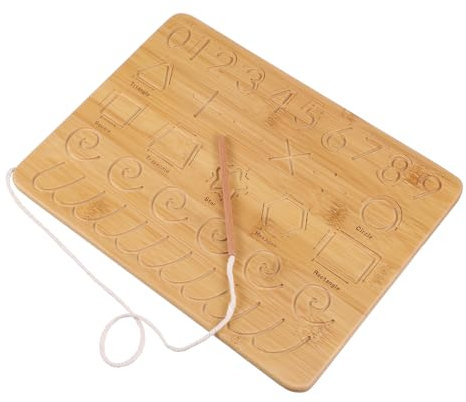 JOINPAYA Holz-Alphabet-schreibtafel Doppelseitig Zahlen Buchstaben Vorschul-lernwerkzeug Hand-Auge-koordinationsspielzeug