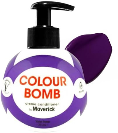 Colour Bomb Violet Power for Purple Hair NOT BLONDES Depositing Conditioner 250ml – Vibrant Gloss & Shine, Softening & Nourishing Colour Refresh Treatment, No Mix, Vegan, Ammonia & Peroxide Free