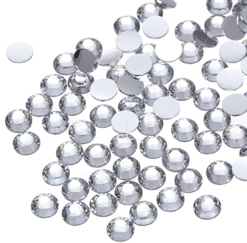 QUARKZMAN 16000 Piezas de Estrás de Resina Blancos SS16 Estrás de Resina | sin Termofijar, Planos, 4mm, para Manualidades Diseño DIY Vasos Ropa Maquillaje Arte de Uñas