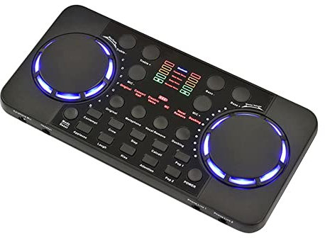 IUBGFTO Carte Son en Streaming 10 Effets sonores - Interface Audio 4.0 Compatible mixeur pour DJ Music Studio (D 6,17 * 3,07 * 0,59 Pouces)