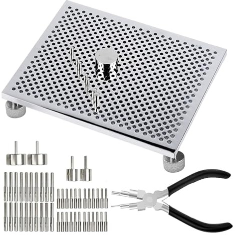 Fuhjythy Tavola per Avvolgimento di Gioielli e Pinza per Avvolgimento e Avvolgimento di Fili Forniture per La Creazione di Gioielli Jig per Fili di Gioielli