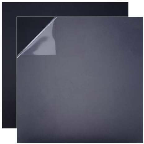 OLYCRAFT 2 Stück Schwarze ABS Kunststoffplatten 30x30cm Strukturierte Kunststofffront 6mm Dicke Wärmeformbare ABS Platten Quadratische Vakuumformplatte Schwarze Kunststoffplatten Für Baumodelle