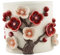 Gcljlmy Pot de fleurs en résine gaufrée en forme de fleurs de prunier - Polyvalent - 14 x 13,5 cm - Décoration de table pour table de salle à manger