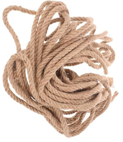 HANABASS 20m Cuerda De Resistente para Embalaje Manualidades y Jardinería para Columpios Barandillas y Atado Hecha De Yute Natural Duradero