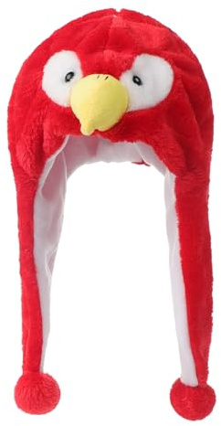 TINAYAUE Süße Cartoon Tiermütze Unisex Plüsch Tiermütze Papagei, Schwarzbär, Panda Interessante Rollenspiel Hüte Lustige Foto-Requisiten für Cosplay, Bühnenaufführung, Fotografie
