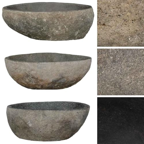 Generico Lavandino in Pietra di Fiume Ovale (29-38) x(24-31) cm,Articoli di ferramenta,Prodotti Idraulici,Articoli Idraulici,Lavandini,Lavandini Bagno,Antracite,12 kg,146212