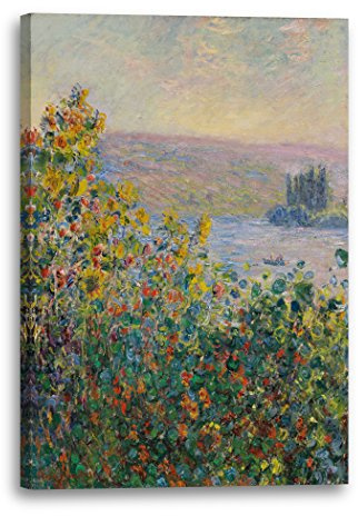 Leinwand (60x80cm): Claude Monet - Blumenbeete in Vetheuil
