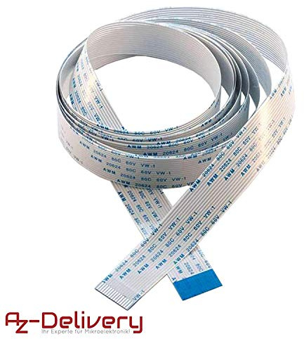 AZDelivery 3 x Flex Ribbon Cable 200 cm (80 inches) compatible with Raspberry Pi Camera Module/Display including E-Book!