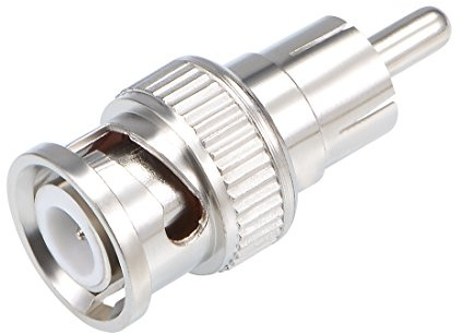 sourcing map BNC Mâle à RCA Mâle Adaptateur Coaxial Câble Connecteur pour CCTV Sécurité Caméra