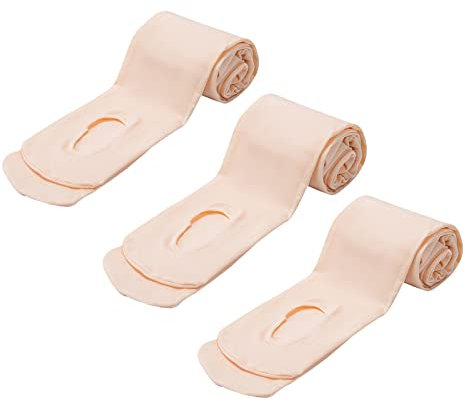 MANZI 3 Paar Balettstrumpfhose Mädchen Damen Basic Cabrio Ballett Tanz Strumpfhosen mit Fersenloch Kinder,Erwachsene 40 den，Ballett Rosa,Medium(Age 7-10)