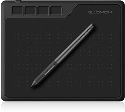 GAOMON S620 Tablette Graphique 6,5 x 4 Pouces avec Stylet sans Batterie à 8192 Niveaux et 4 Raccourcis, idéal pour OSU, l’enseignement et Signature electronique, Compatible with Windows/Mac/Android