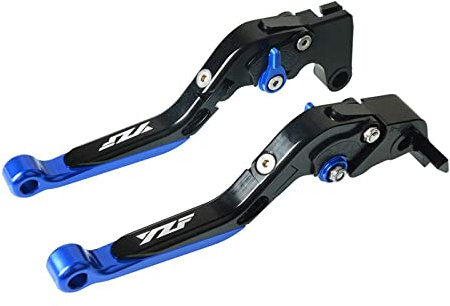 CNC Aluminium Bremshebel YZF Kupplungshebel Set Kupplung Klappbar Ausziehbar Für YZF R1 2004-2014 YZF R6 2005-2016 Blau