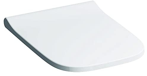 Geberit WC-Sitz Smyle Square m Absenkaut., we., Scharn. MS verchromt