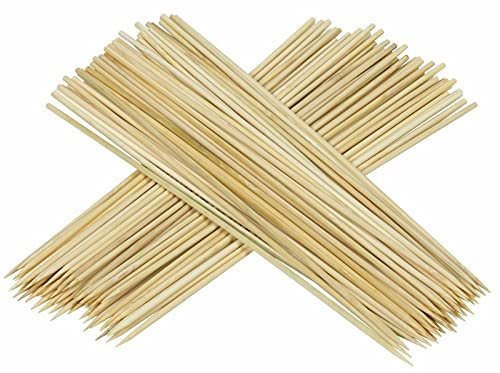 TRTO 150pcs 12 Inch Bamboo Skewers Sticks for BBQ Kebab Fruit BBQ Wooden