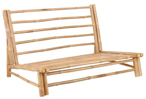 MICA Decorations Tropical Loungesofa - L120 x B88 x H73 cm - Bambus - Hellbraun