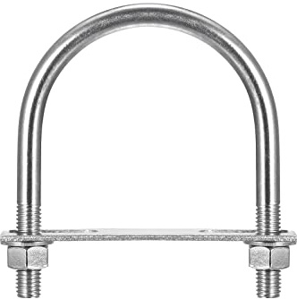 sourcing map Runde U Bolzen M12 Bügelschraube 91mm x 127mm U Schrauben Bügel mit Mutter Platte Unterlegscheiben 304 Edelstahl Gewindebügel zum Befestigen Kabel Rohr Rundstangen Seile Anhänger