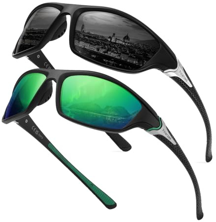 Perfectmiaoxuan Fahrradbrille Polarisierte Sonnenbrille Herren Damen, Vintage Elegant Brillengestell Klassisch, HD-Pilotobjektive,Golf Fahren Angeln Reisebrille Outdoor-Sportarten Mode Sonnenbrille
