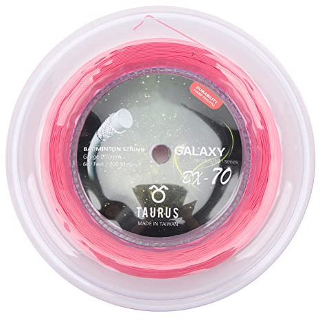 Otufan Badminton-Saite, 200 M, Nylon, Hervorragende Elastizität, Beständig gegen Rost, Badminton-Schläger-Saite Für Die Reparatur von Badminton-Schlägern(Rosa)
