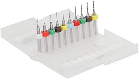 Bohrer, Sharply 10-teiliges Spiralbohrer-Set mit Starker Abriebfestigkeit, 1/8-Zoll-Schaft, Hohe Biegefestigkeit für die Düsenreinigung von 3D-Druckern (0,3–1,2 mm)