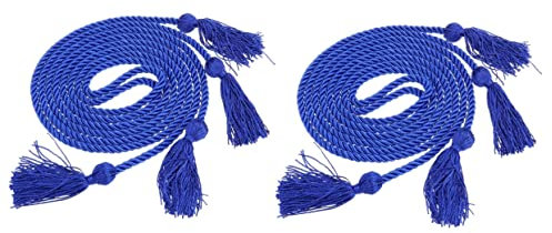 NUOBESTY 2 Stücke Solide Geflochtene Ehre Graduation Kordeln 63 Zoll 1/4 Zoll Dicken Rayon Material Für Party