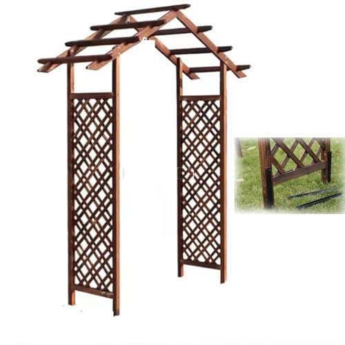 NILZA Arche en Bois 120cm Large Arche De Jardin, Arche Mariage Tonnelle Pergola Arche À Rosiers Arche Grimpant, Arceau À Rosiers, Fleurs Fête Décoration (Size : Straight Iron Feet)