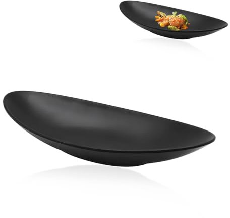 GYSRXS Vassoio Portaoggetti Nero Ovale Vassoio Tascabile Portagioie Resina Vassoio Decorativo Utilizzato per Memorizzare le Chiavi,Gioielli,Monete,Anelli,Orologi