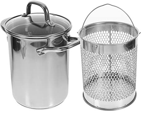 OQHAIR 1 Set Tempura Friggitrice Wok Giapponese Fornello per Patate Utensili da Cucina in Metallo Padella per Cottura Profonda Scolapiatti per Olio Griglia per scolapiatti Pentola per Pen