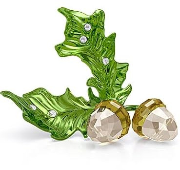 Swarovski Eicheln Kristalle, lackiertes Metall Figurine Grün