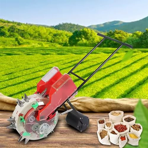 Precision Seeder and Row Planter Hand Push Garden Seeder and Lawn Fertilizer Applicator - Multi-function Agricultural Seeds Dispenser for Plants like Hemp, Corn, and Vegetables