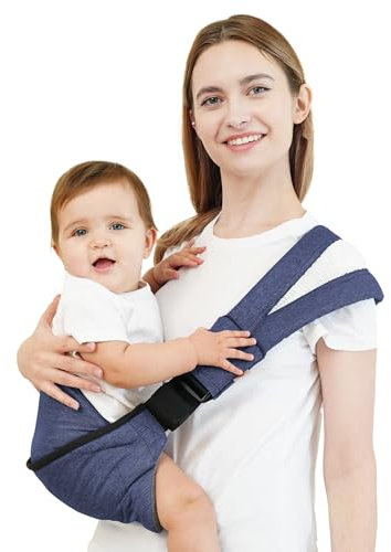 GAGAKU Cinghie Per Bambini Portabebè Ergonomico Portatile Con Seggiolino Antiscivolo Per Neonati E Bambini Piccoli (6,4-20 Kg) (Blu navy)