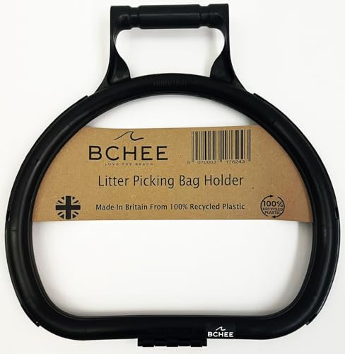 BCHEE Recycled Litter Picking Bag Holder Hoop | Made in Britain From 100% Recycled Plastic | Bag Anti-Slip Mechanism | UK Small Business | Multi-buy Discount