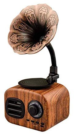 Record Players, Music Box Vintage Retro Speaker Gramophone Bluetooth Record Player Turnable Radio Stereo Sound Box (Vintage Phonograph)