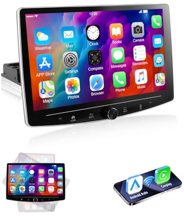 ESSGOO 4+64G Single Din Autoradio 10.1 Zoll, Wireless Carplay&Android Auto | 10.1 Zoll IPS-HD Touchscreen, Wireless CarPlay Android Auto, Mirror Link, Bluetooth FM/AM USB WiFi GPS