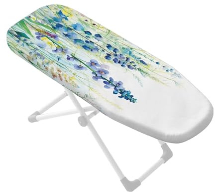Copriasse da stiro piccolo, con foglie verdi, riflettono il calore, resistente, con bordo elastico, 35 x 60 cm