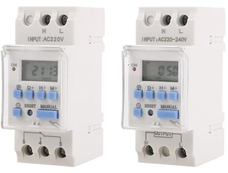 AIRUIXI Zeitschaltuhr mit Display 1 stück AHC30A/AHC30B 40A 7 Tage Din-schiene Wöchentlich Programmierbare Elektronische Zeitschaltuhr 1NO1NC 220VAC 12V24VDC 18ON/Off(1NO 24V)
